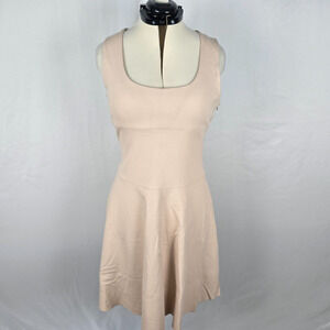 Joseph Dress Michele Summer St Women's 12 Nude Knee Sleeveless Fit & Flare